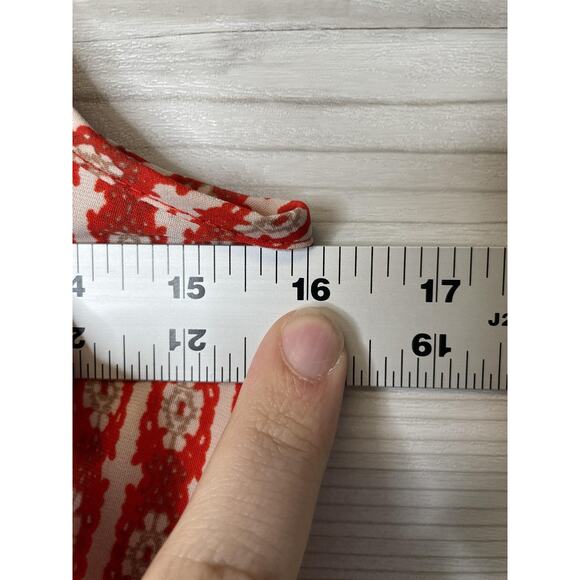 Soprano Dress Womens Small Red Boho Border Print Sleeveless Halter Made USA - Picture 4 of 7